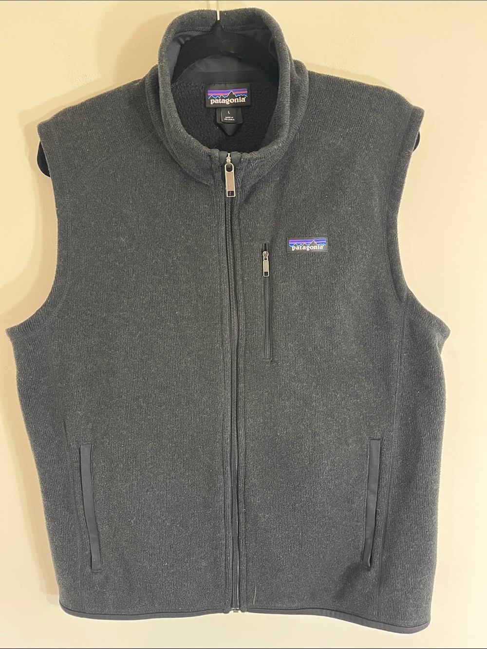 Patagonia Vest Men's Better Sweater Full Zip Black Classic large